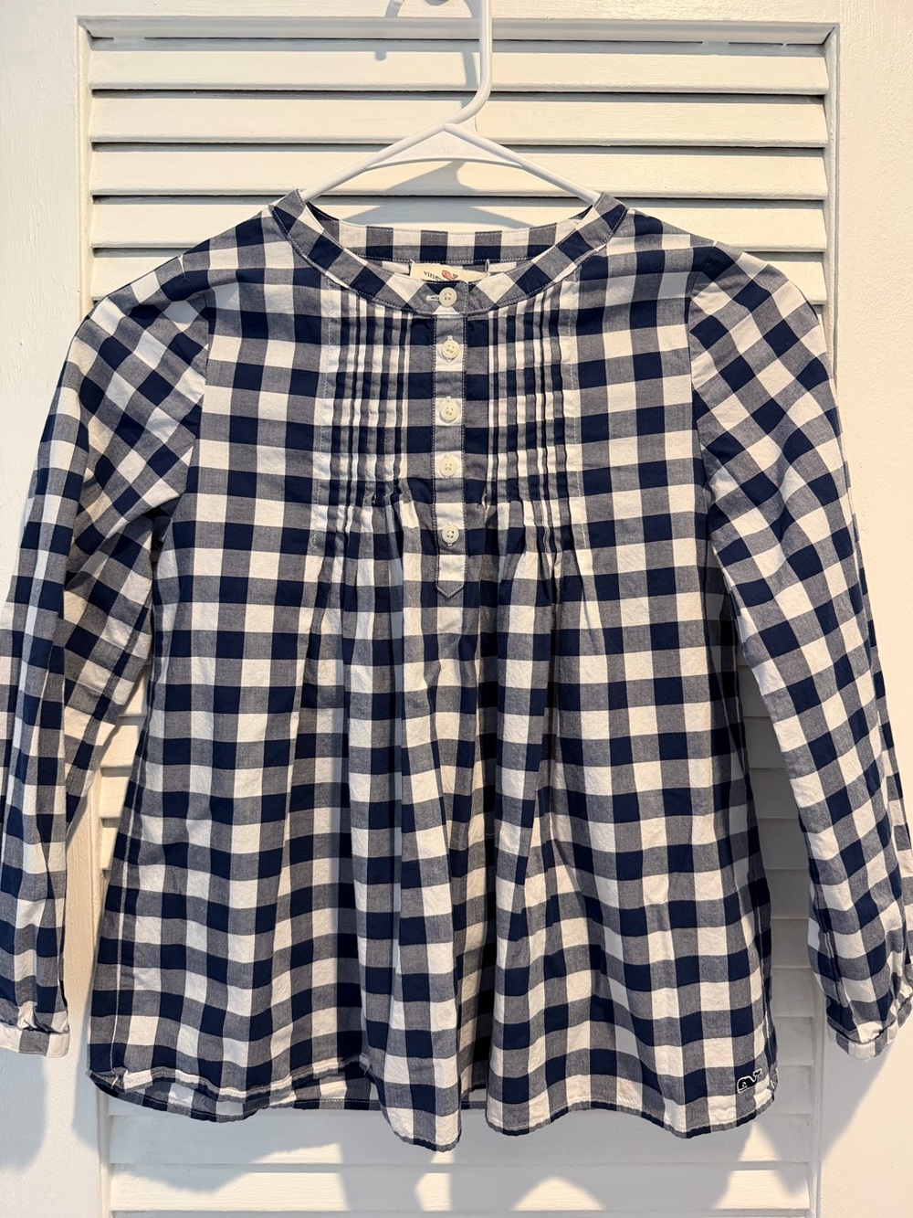 Vineyard Vines Blue Gingham Tunic Girls 10-12